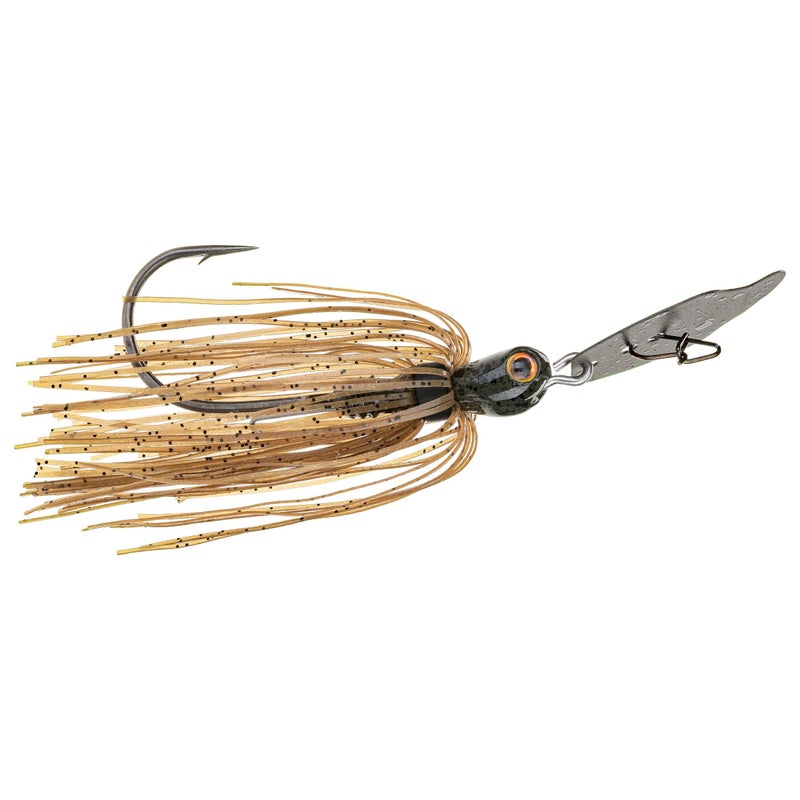 Strike King (TCVSJ38-465) Thunder Cricket Vibrating Swim Jig Fishing Lure, 46 - Green Pumpkin, 3/8 oz, Ultra-Stiff Stainless Steel Blade - Image 2